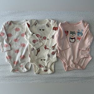 Carter's Pink and Cream Bodysuits Set